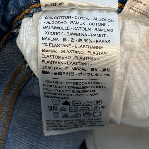 Levi's Cotton Blend Casual Boho Sz 27 Button Fly Cut-Off Ribcage Shorts - Picture 13 of 14